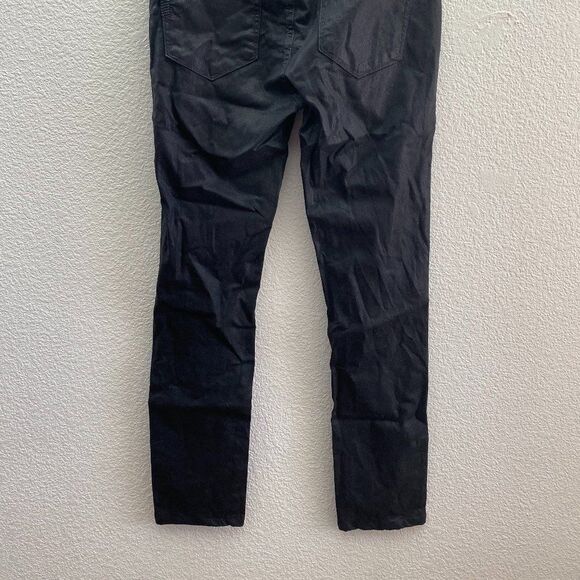 Paige Peg Skinny Jeans Black Coated Pandora PSKF448-283 29 x 29.5 Mid-Rise - Picture 7 of 7